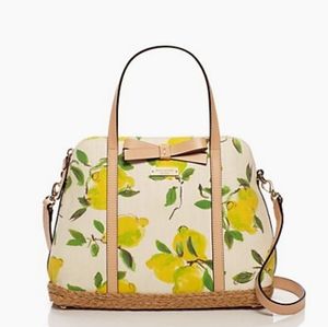 Kate Spade Painterly Lemon Espadrille Purse Maise